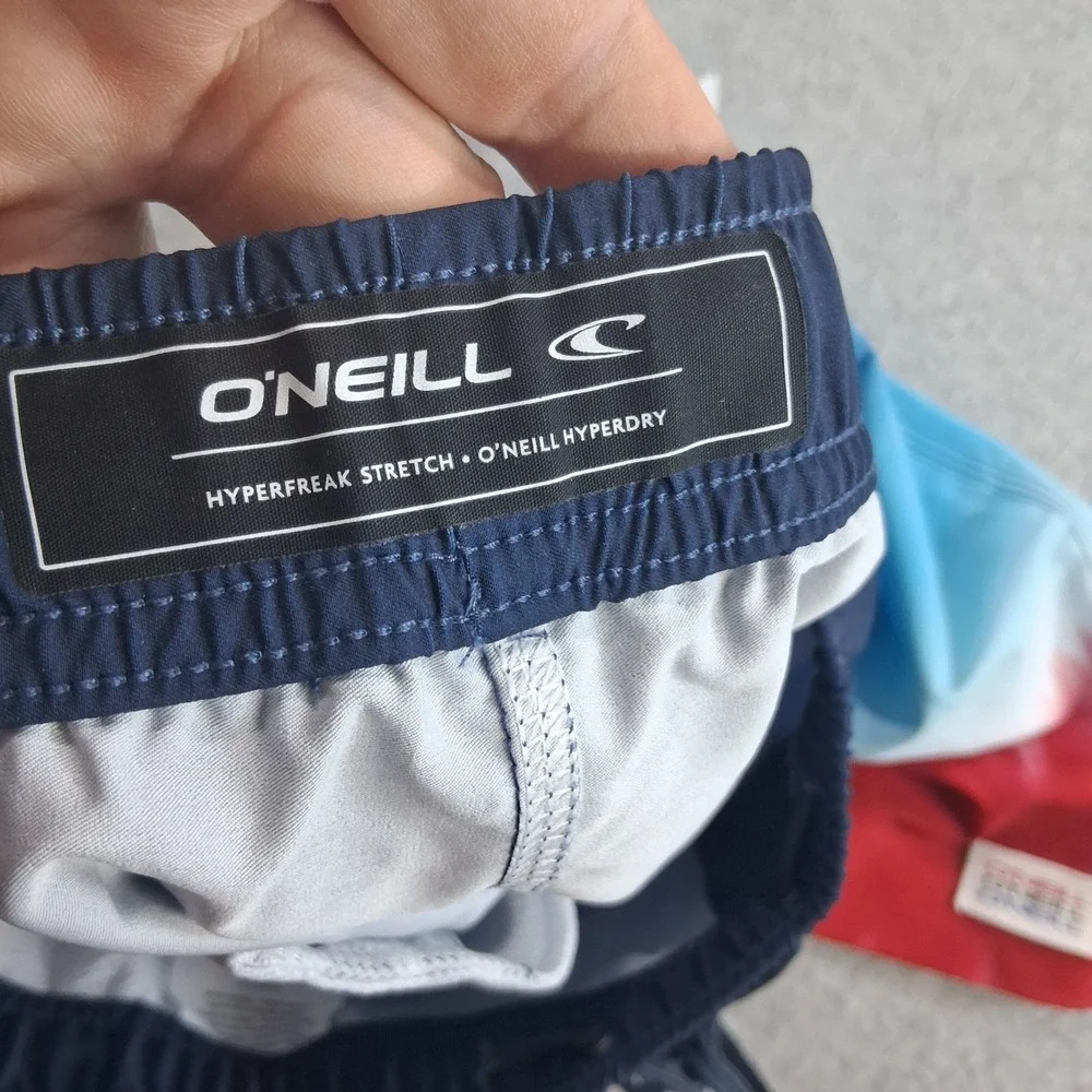 O'Neill Board Shorts Mens Size L Red White Blue Tie Dye Hyperfreak NEW